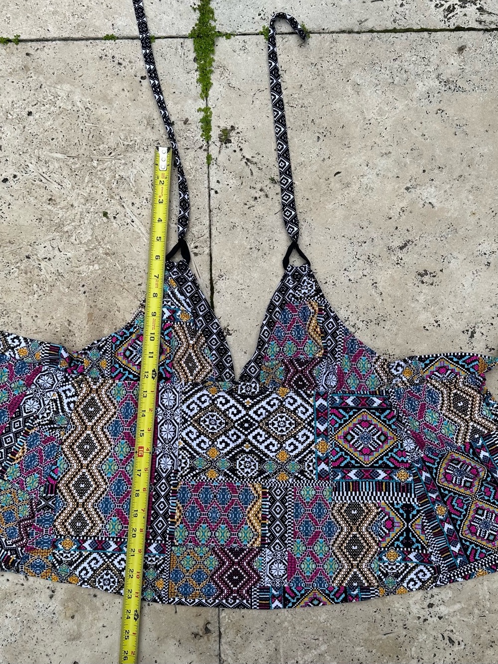 Women’s Geometric Colorful Tankini Top XL - TOP ONLY Messino Target Brand 2017